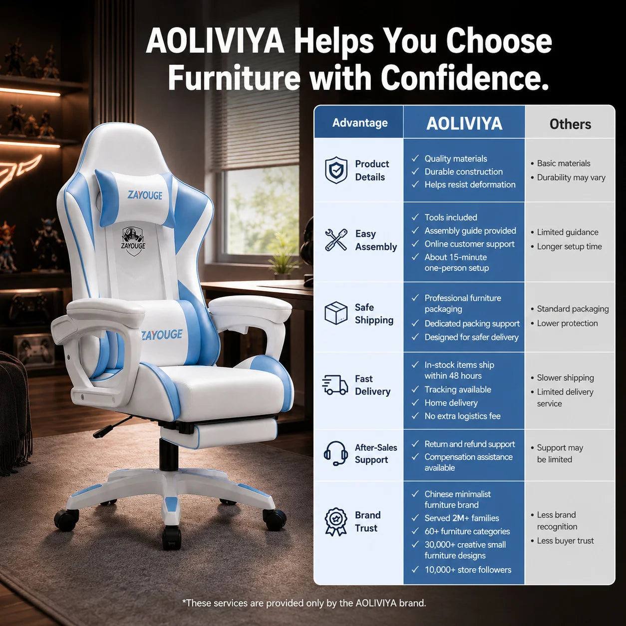 AOLIVIYA Gaming Reclining Office Chair