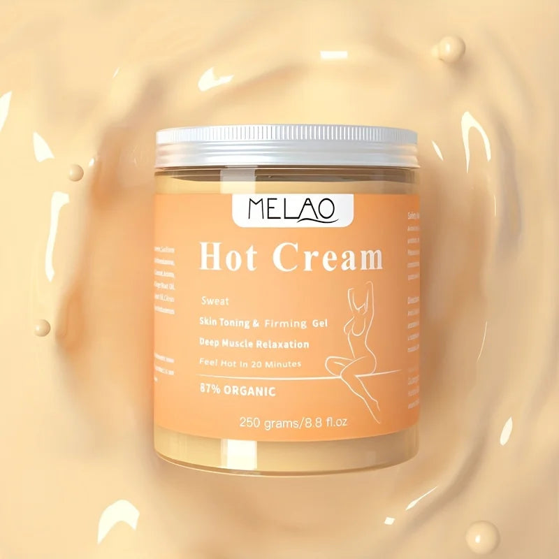 Hot Cream Massage Gel - Natural and 87% Organic Anti Cellulite Slimming Lotion Fat Burning