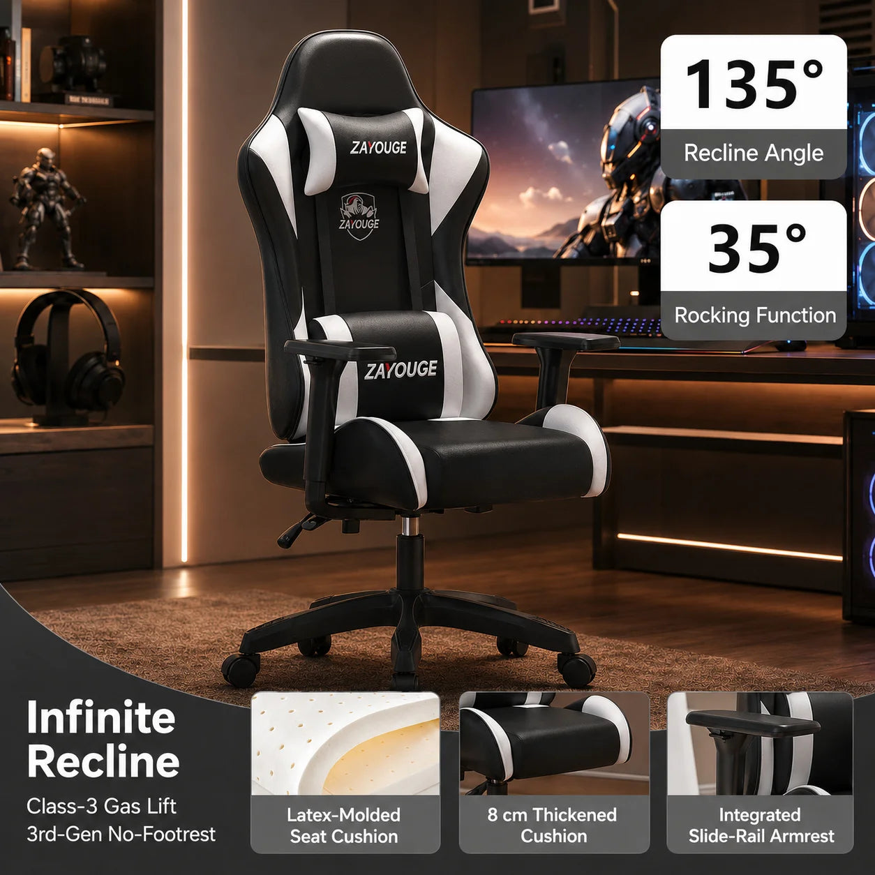 AOLIVIYA Gaming Reclining Office Chair