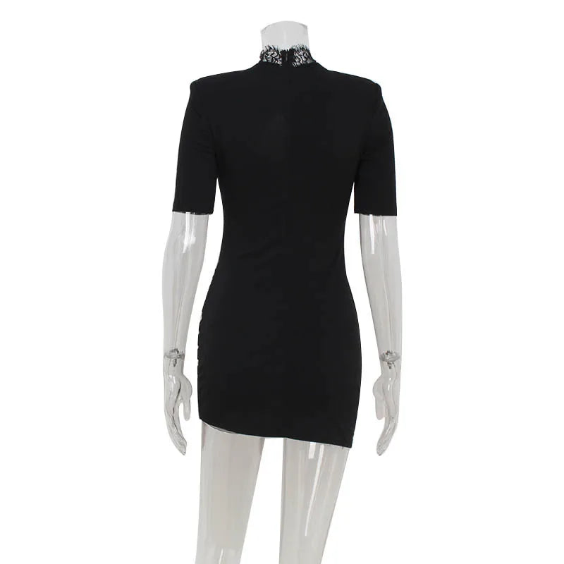Lace Women mini Dresse Half Sleeves