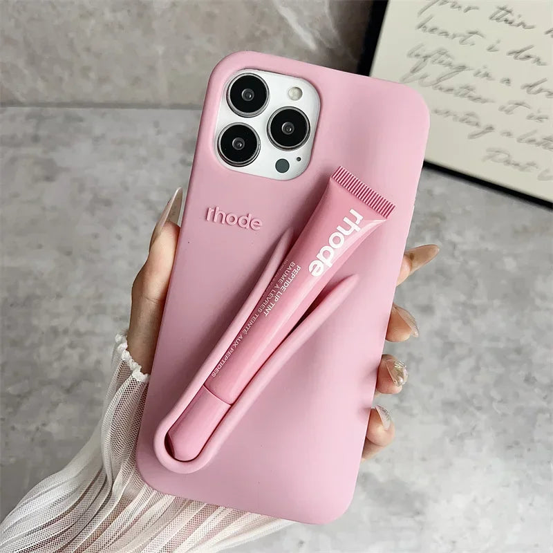 Rhode Inspired Lip Gloss Holder Phone Case for iPhone
