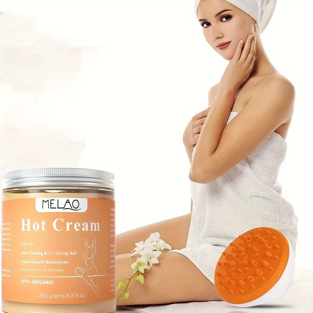 Hot Cream Massage Gel - Natural and 87% Organic Anti Cellulite Slimming Lotion Fat Burning