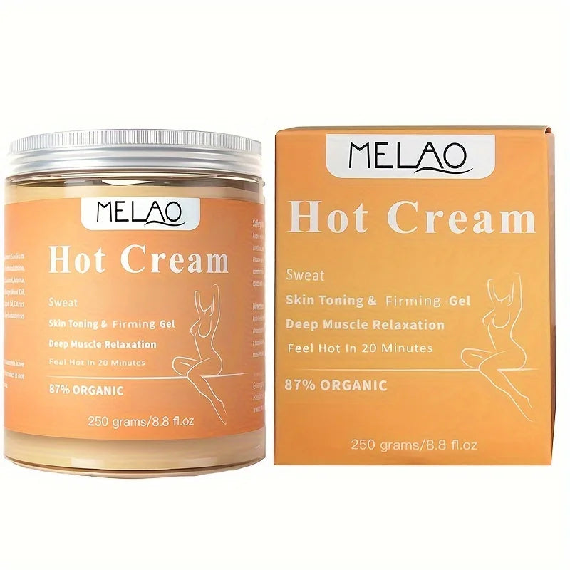 Hot Cream Massage Gel - Natural and 87% Organic Anti Cellulite Slimming Lotion Fat Burning